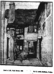 Rear of 102 High Street 1923 E. Leslie Badham